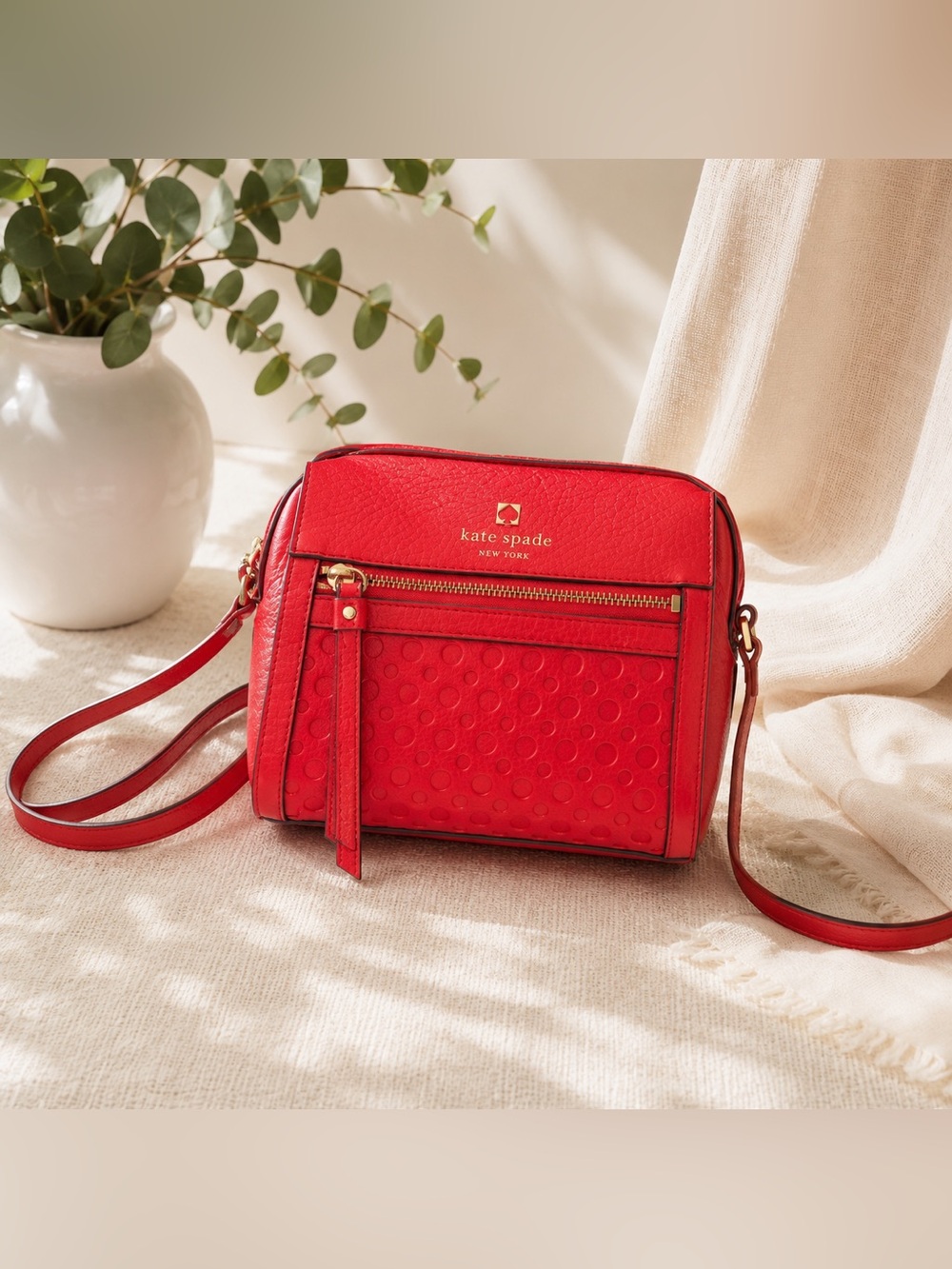 Kate Spade Perri Lane Bubbles Salmon Small Crossbody